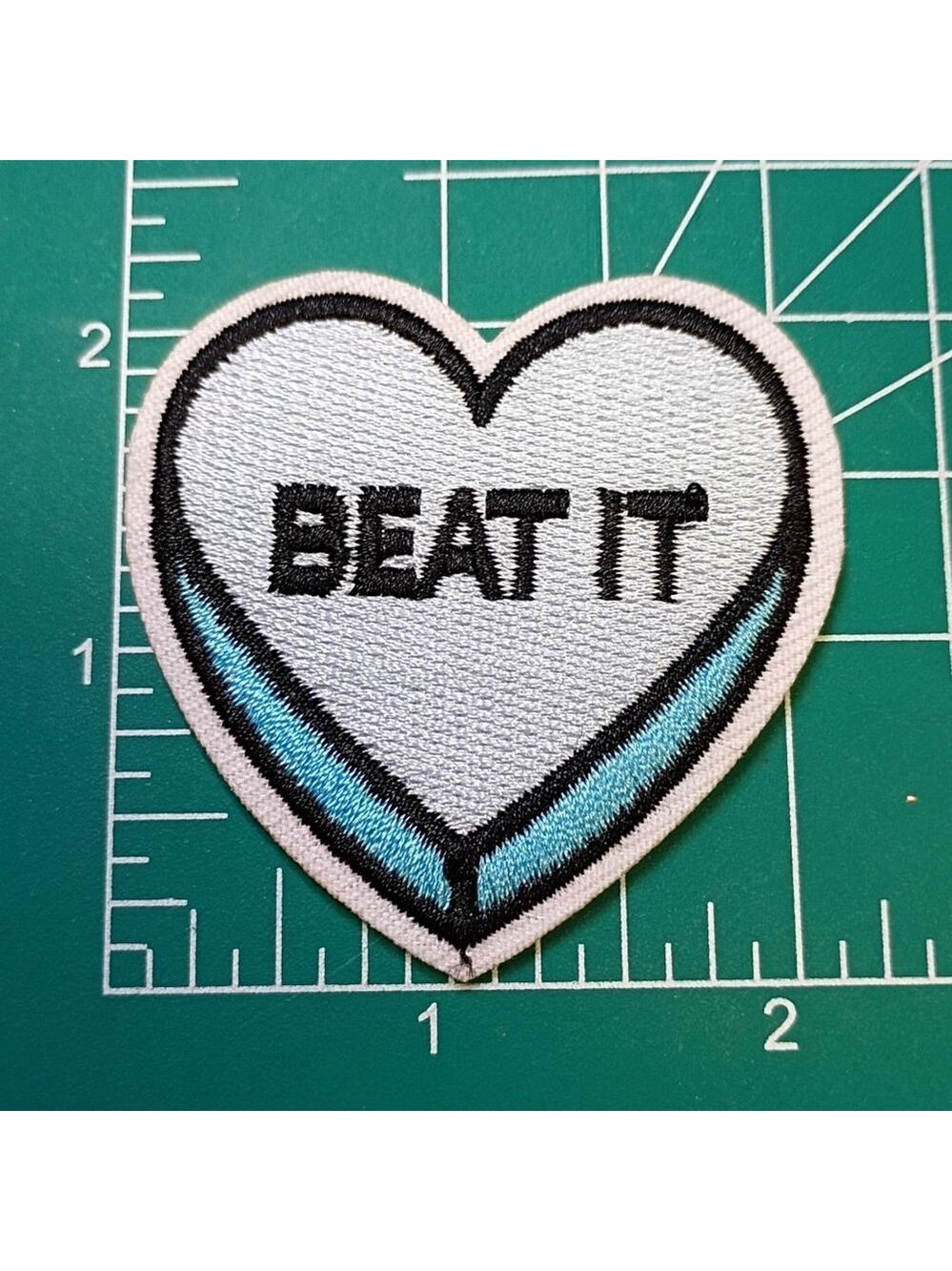 2/$10 Heart Shaped 'Beat It' Patch
